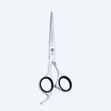 Left Hand 6 Inch Barber Shear Scissors with Screw Adjuster, Rubber Silencer & Finger Rest