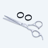 Left Hand 6 Inch Barber Shear Scissors with Screw Adjuster, Rubber Silencer & Finger Rest