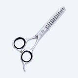 6.5 Inch Sharp Blade Barber Thinning Shear with Screw Adjuster, Rubber Silencer & Comfortable Grip Ring