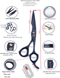 Professional Hair Scissors 6.5 Inch with Rozer Edge Sharp Blades, 440C Steel Hair Cutting Scissors with Elegant Sheath, Adjustable Screw